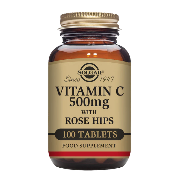 Solgar -Vitamin C 500 mg with Rose Hips Tablets - Pack of 100