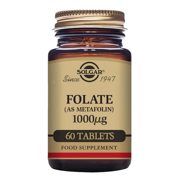 Solgar-Folate (as Metafolin) 1000 mcg Tablets - Pack of 60