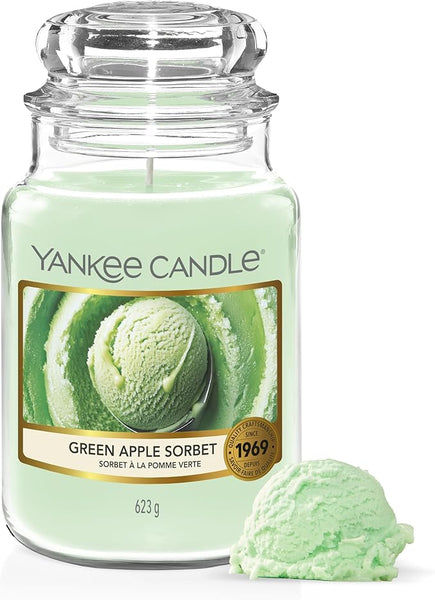 Yankee Candle Scented Candle | Green Apple Sorbet Large Jar | Long Burning Candles: up to 150 Hours | Perfect Gifts for Women