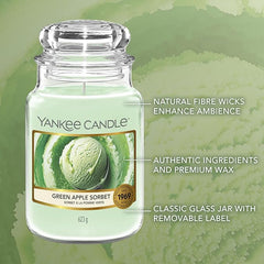 Yankee Candle Scented Candle | Green Apple Sorbet Large Jar | Long Burning Candles: up to 150 Hours | Perfect Gifts for Women