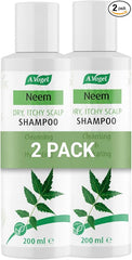 A.Vogel Neem Shampoo – Relieves Itchy, Dry & Irritated Scalps – Enriched with Neem, Almond, Rosemary, Sunflower & Eucalyptus – Soothing action leaves scalp fresh & hair feeling healthy – Pack of 2