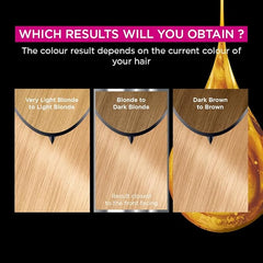 Garnier Olia Permanent Hair Dye, No Ammonia, Full Grey Coverage, Long-lasting Colour & Shine, Vegan Formula, Colour: 9.3 Gold Light Blonde, 230g