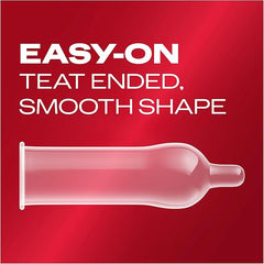 Durex Thin Feel Extra Lube Condoms, Regular Fit, 12s, Secure, Natural Latex, with Silicone Lube, Easy On Shape, More Sensitivity