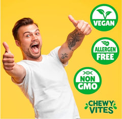 Chewy Vites Men Multivitamin Advance 60 Gummy Vitamins 12 Essential Nutrients Real Fruit Juice Vegan