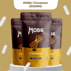 Mobu -Cinnamon 3000mg 120 Tablets – Blood Sugar Control Weight Management – Anti-Inflammatory – Vegan – MOBU UK