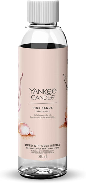 Yankee Candle Signature Reed Diffuser Refill | Pink Sands | 200ml | Up to 20 Weeks of Fragrance | Perfect Gifts for Women