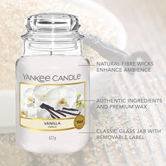 Yankee Candle Scented Candle | Vanilla Large Jar | Long Burning Candles: up to 150 Hours | Perfect Gifts for Women