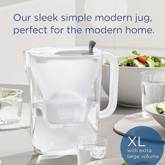 BRITA Style XL Water Filter Jug Grey (3.6L) incl. 1x MAXTRA PRO All-in-1 cartridge & MAXTRA PRO All-in-1 Water Filter Cartridge 6 Pack (NEW) - Original refill reducing