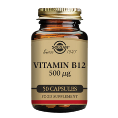 Solgar-Vitamin B12 500 mcg Vegetable Capsules - Pack of 50