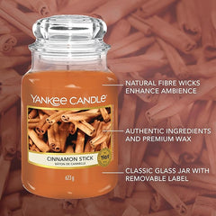 Yankee Candle Scented Candle | Cinnamon Stick Large Jar Candle | Long Burning Candles: up to 150 Hours | Perfect Gifts for Women
