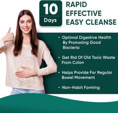 WeightWorld Intensive Colon Cleanse with Psyllium Husk Powder, Brown Rice Bran, 10 Billion Gut Bacteria, Prebiotic Fibre - Natural Colon Fiber Supplement - Colon Cleanse Kit & Colon Cleanse Tablets Alternative