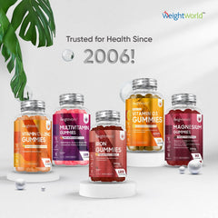 WeightWorld Iron Gummies 14mg - 120 Vegan Ferrous Fumarate Gummies (2 Months Supply) - Natural Peach Flavour - Tasty Alternative to Iron Tablets - Immunity & Energy Supplements - Iron Supplements for Women & Men