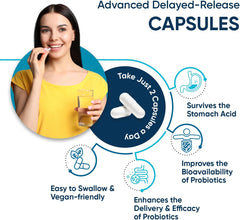 WeightWorld Bio Cultures Complex Probiotics and Prebiotics - 77 Billion CFU - 20 Live Bacterial Cultures - 60 Probiotic Complex Capsules for Women & Men - Lactobacillus Acidophilus, Gasseri, Rhamnosus & Reuteri