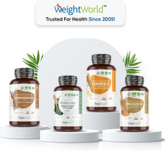 WeightWorld Organic Turmeric and Black Pepper Capsules 1520mg - with Ginger & Active Curcumin - 180 Vegan Turmeric Capsules High Strength - Soil Association Certified Turmeric Supplement