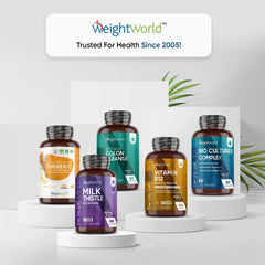WeightWorld Milk Thistle Capsules - 180 Vegan Capsules - 3 Months Supply - High Strength Milk Thistle (Providing: 80% Silymarin) - Odour & Aftertaste Free Unlike Milk Thistle Tablets - Made in The UK