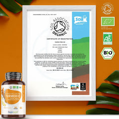 WeightWorld Organic Turmeric and Black Pepper Capsules 1520mg - with Ginger & Active Curcumin - 180 Vegan Turmeric Capsules High Strength - Soil Association Certified Turmeric Supplement