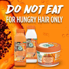 Garnier Ultimate Blends Shampoo For Damaged Hair | Papaya Hair Food Shampoo by Garnier Ultimate Blends | 98 Percent Natural Origin Ingredients | 350 ml Pack of 6