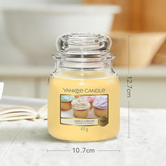 Yankee Candle Scented Candle | Vanilla Cupcake Medium Jar Candle| Long Burning Candles: up to 75 Hours | Gifts for Women
