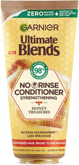 Garnier Ultimate Blends Honey Treasures, Nourishing No-Rinse Conditioner, For Damaged & Fragile Hair, 98% Natural Origin Ingredients, 200ml