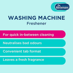 Dr. Beckmann Washing Machine Freshener Tabs | Quick in-between cleaning | 3 Tabs