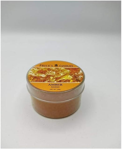 Price's - Amber Tin Candle - Delicate, Sweet, Oriental Fragrance - Long Lasting Scent - Ideal for All Occasions