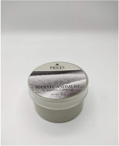 Price's - Warm Cashmere Tin Candle - Delicate, Sweet, Oriental Fragrance - Long Lasting Scent - Ideal for All Occasions [Energy Class A]