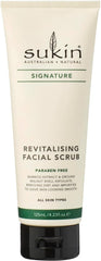 Sukin Signature Revitalising Facial Scrub 200ml -with Bamboo, Walnut Shells & Aloe Vera; cruelty free & vegan friendly - uses gentle granules to lightly exfoliate the skin, removing dirt & impurities.