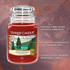Yankee Candle Scented Candle | Mountain Lodge Large Jar | Long Burning Candles: up to 150 Hours | Perfect Gifts for Women
