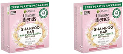Garnier Ultimate Blends Delicate Oat Softening Shampoo Bar for Sensitive Scalp and Fragile Hair, Clear, 60 g (Pack of 2)