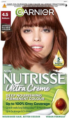 Garnier Nutrisse Permanent Hair Dye, Natural-looking, hair colour result, For All Hair Types, 4.5 Auburn