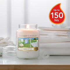 Yankee Candle Scented Candle | Clean Cotton Large Jar | Long Burning Candles: up to 150 Hours | Perfect Gifts for Women