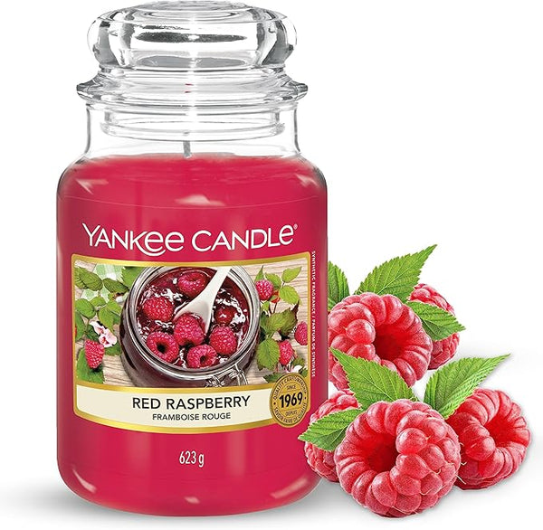 Yankee Candle Scented Candle | Red Raspberry Large Jar | Long Burning Candles: up to 150 Hours | Perfect Gifts for Women