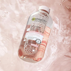 Garnier Micellar Rose Cleansing Water For Dull Skin 100ml, Glow Boosting Face Cleanser & Makeup Remover, Travel Size, Fragrance Free, Recognised By The British Skin Foundation, Use With Reusable Micellar Eco Pads