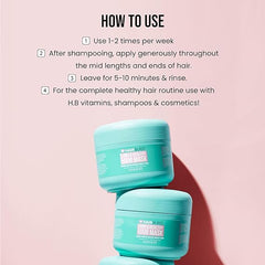 HAIR BURST Thickening Hair Mask with Black Oat Extract & Avocado Oil - Hydrating Hair Growth Mask that Promotes Healthier, Stronger Hair - Aides in Repair, Detangling & Frizz Control