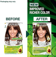 Garnier Nutrisse Permanent Hair Dye, Natural-looking, hair colour result, For All Hair Types, 8 Blonde