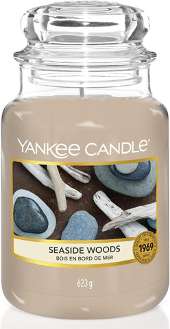 Yankee Candle Scented Candle | Seaside Woods Large Jar | Burn Time: up to 150 Hours | Perfect Gifts for Women