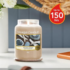 Yankee Candle Scented Candle | Seaside Woods Large Jar | Burn Time: up to 150 Hours | Perfect Gifts for Women