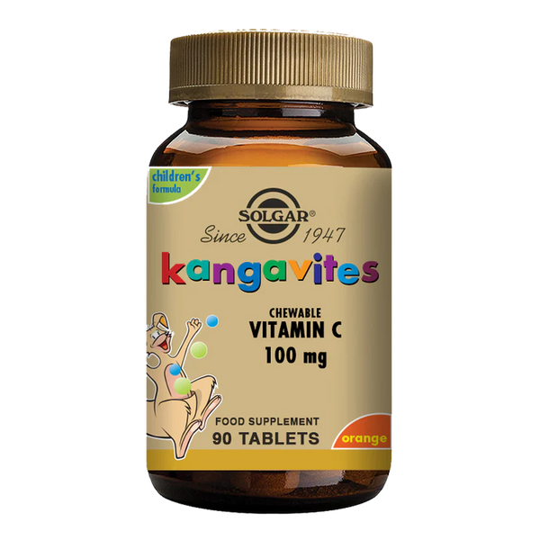 Solgar -Kangavites Natural Orange Burst Vitamin C 100 mg Chewable Tablets - Pack of 90