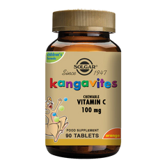 Solgar -Kangavites Natural Orange Burst Vitamin C 100 mg Chewable Tablets - Pack of 90