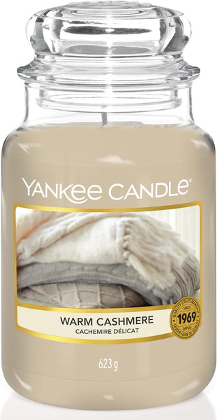Yankee Candle Scented Candle | Warm Cashmere Large Jar | Long Burning Candles: up to 150 Hours | Perfect Gifts for Women