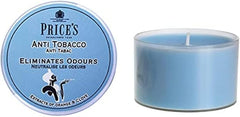 Price's - Anti-Tobacco Tin Candles - Odour Eliminating - Made with Orange and Clove Extracts - Clean, Fresh, Quality Fragrance - Long Lasting Scent [Energy Class A]