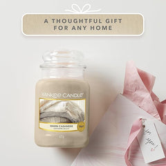 Yankee Candle Scented Candle | Warm Cashmere Large Jar | Long Burning Candles: up to 150 Hours | Perfect Gifts for Women