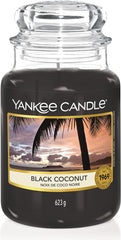 Yankee Candle Scented Candle | Black Coconut Large Jar | Long Burning Candles: up to 150 Hours | Perfect Gifts for Women