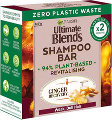 Garnier Ultimate Blends Ginger Recovery Revitalising Shampoo Bar Weak, Dull Hair 60g