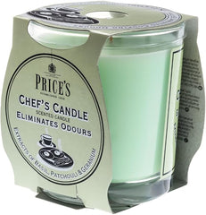 Price's - Chef's Jar Candle - Odour Eliminating Candle - Made with Basil, Patchouli & Geranium Extracts - Clean, Fresh, Quality Fragrance - Long Lasting Scent (Pack of 2)