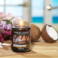 Yankee Candle Scented Candle | Black Coconut Large Jar | Long Burning Candles: up to 150 Hours | Perfect Gifts for Women