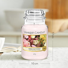 Yankee Candle Scented Candle | Fresh Cut Roses Large Jar | Long Burning Candles: up to 150 Hours | Perfect Gifts for Women