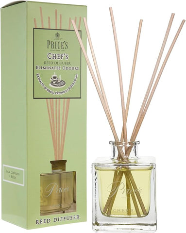 Price's Candles Chef's Reed Diffuser Refill For Home Fragrance | Long-Lasting Reed Diffusers For Décor | Elegant Air Freshener For Stress Relief | Aromatherapy Diffuser Gifts For Women & Men
