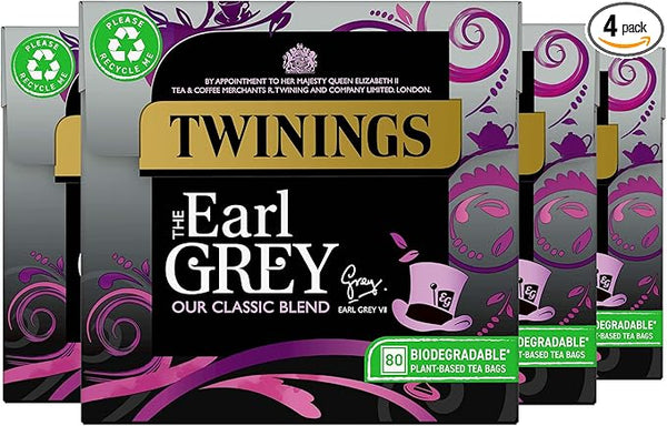Twinings Earl Grey, Pack of 4, total 320 teabags
