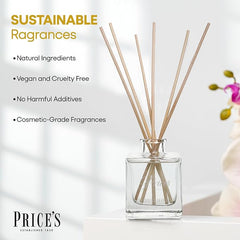 Price's Household Reed Diffuser Refill | Long-Lasting Air Freshener For Home Use | Reed Diffusers With Reeds & Oil | Aromatherapy To Eliminate Odours | Home Accessories Gift For Women & Men